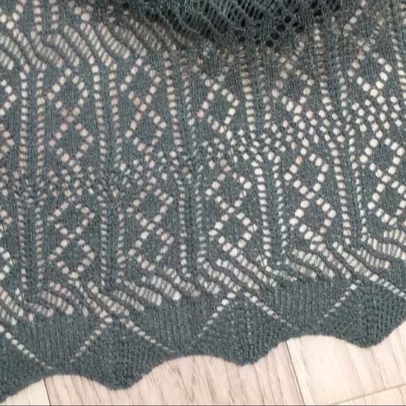 Open Knit Olive Green Look by M Tunic - Picture 6 of 7